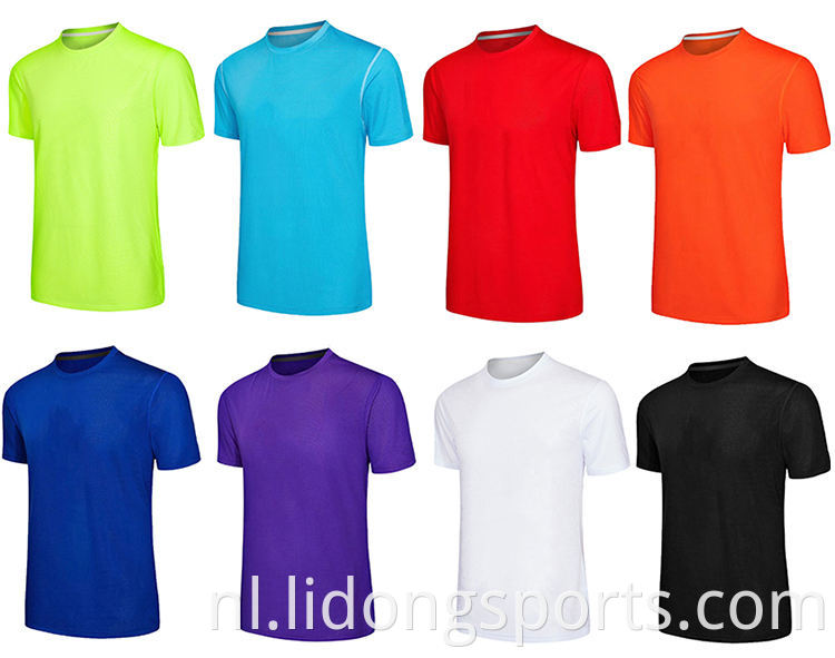 Aangepaste sublimatie heren t-shirts gewone t-shirts met lege kleur aangepaste t-shirt printing